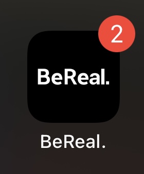 The B Real logo on Sofia Youngss homescreen 