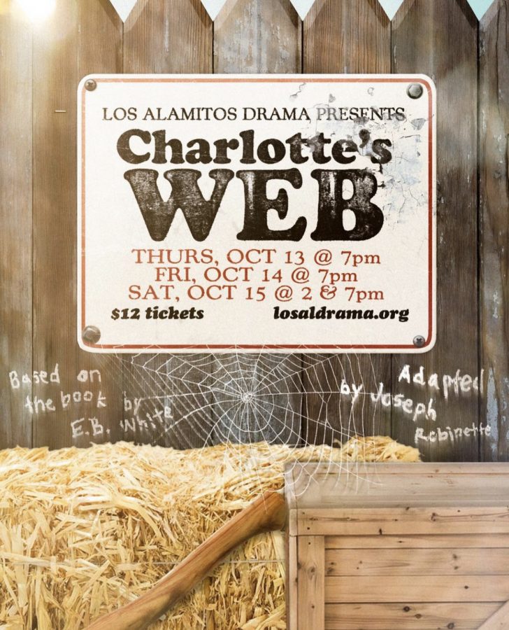Advertisement for the Los Al High school drama production of Charlottes Web