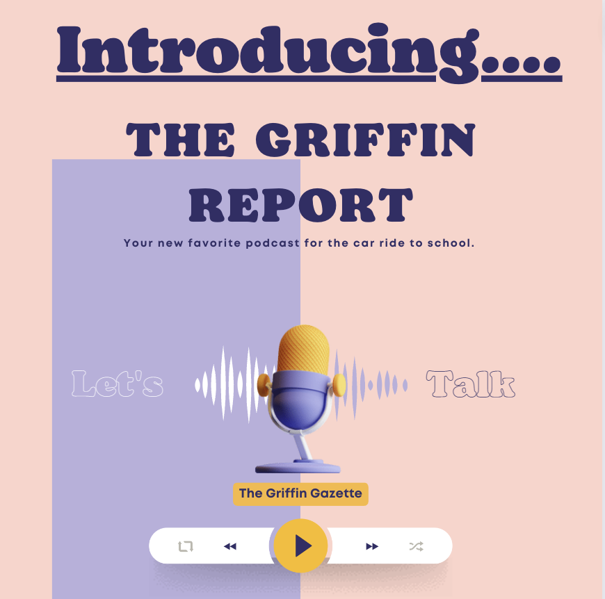 The Griffin Report poster that is hung around the Los Al campus. 