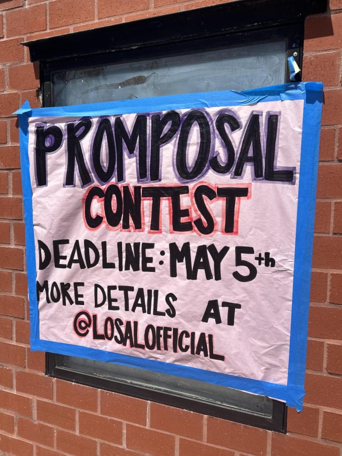 On campus poster of prom-posal contest. 