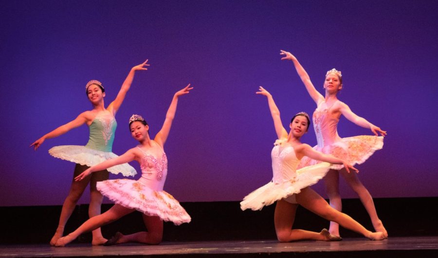 Four of the Los Alamitos Ballet Theatre company dancers after their beautiful performance. 