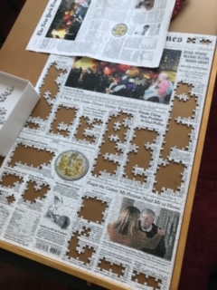 Puzzles can have images of any kind like, for example, a cover of a real newspaper! (Photo Courtesy of Adalie Landa)