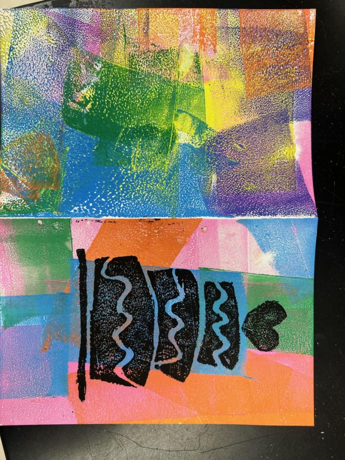 Student artwork posted to the LAHS printmaking website on October 27, 2022.