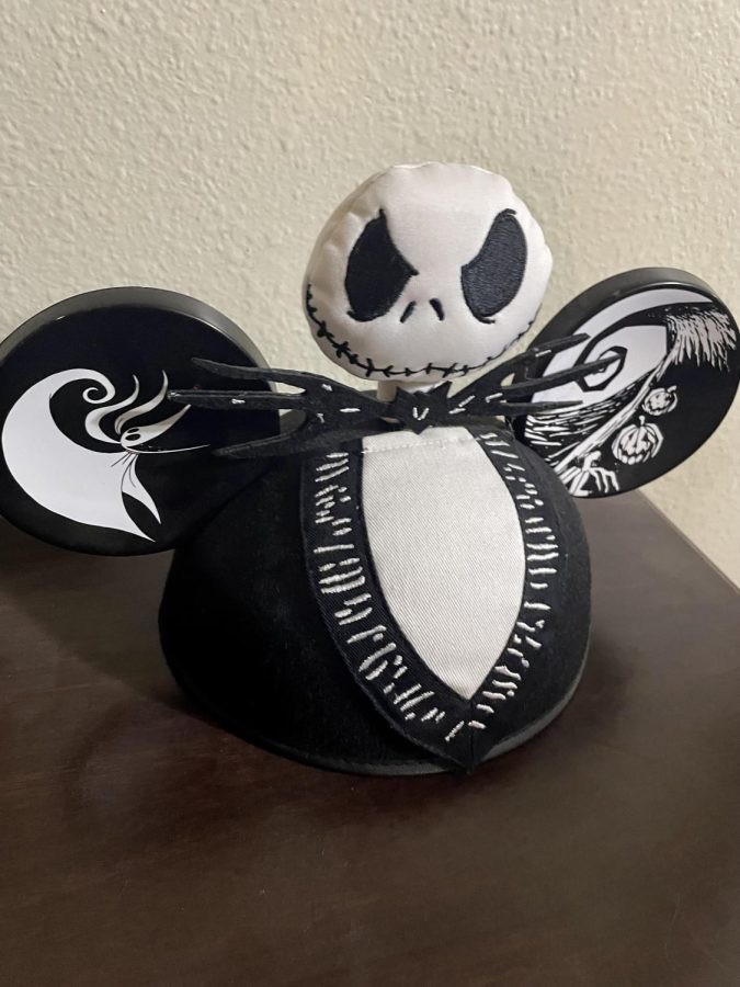 Jack Skellington inspired Mickey Mouse ears from Disney Land California