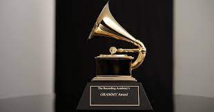 A model of the coveted Grammy award given out on the night of the event