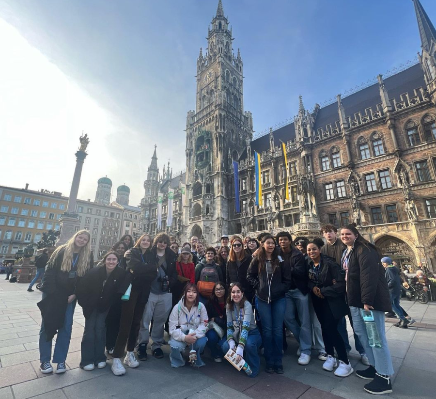 Los Alamitos students at the Marienplatz in Munich, Germany. Credit Mrs. Franzen 