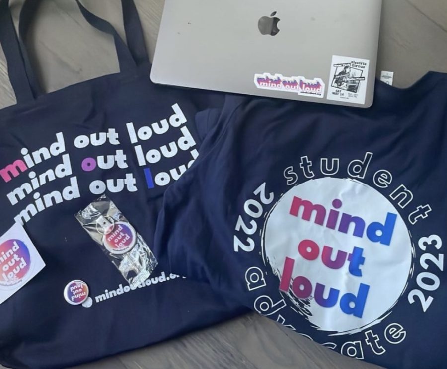 Mind Out Loud merchandise prize given to a student attendee. 