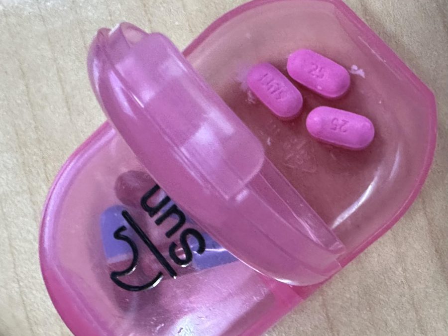Benadryl pills in container used for daily consumption. Courtesy Jonas