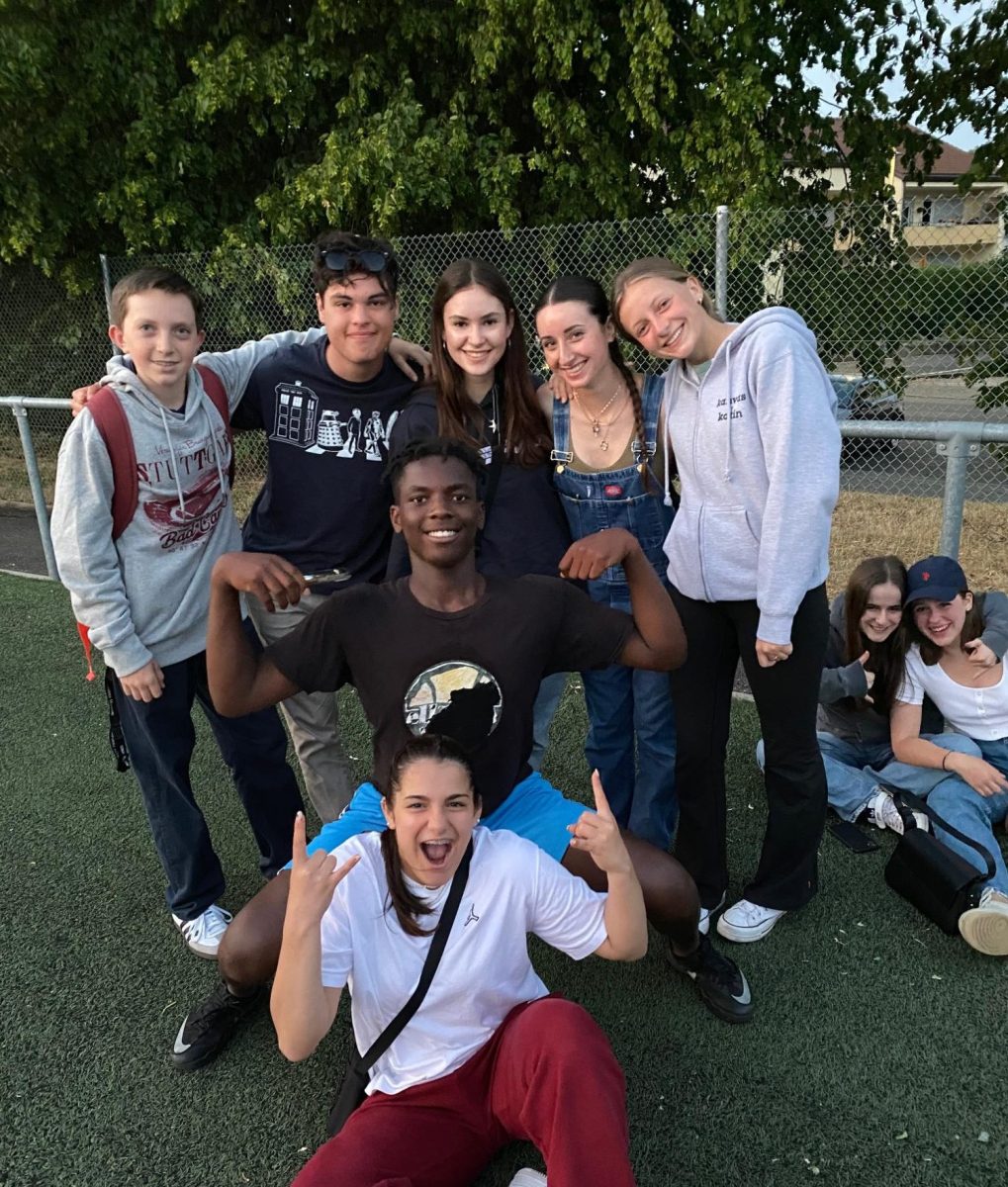 American and German students enjoying a soccer game on their last night together.