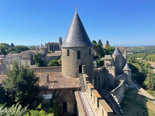 A view over Carcasonne, the French medieval town, that students will have the opportunity to visit.
