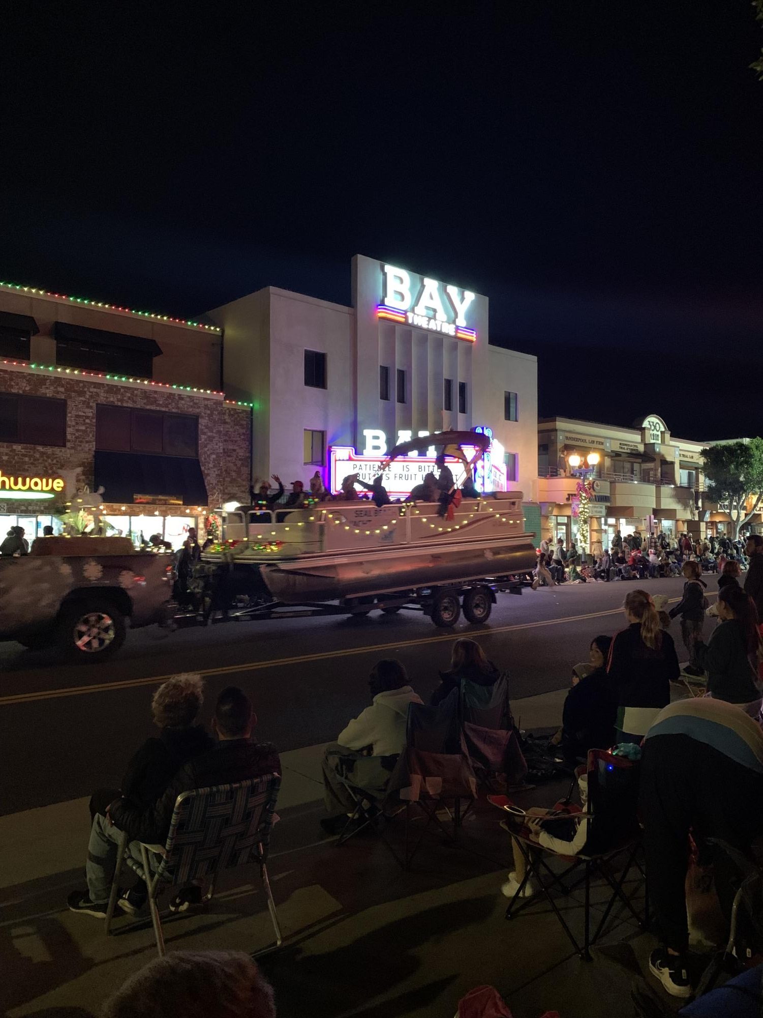 Rockin’ around the Christmas tree at the Seal Beach Parade The