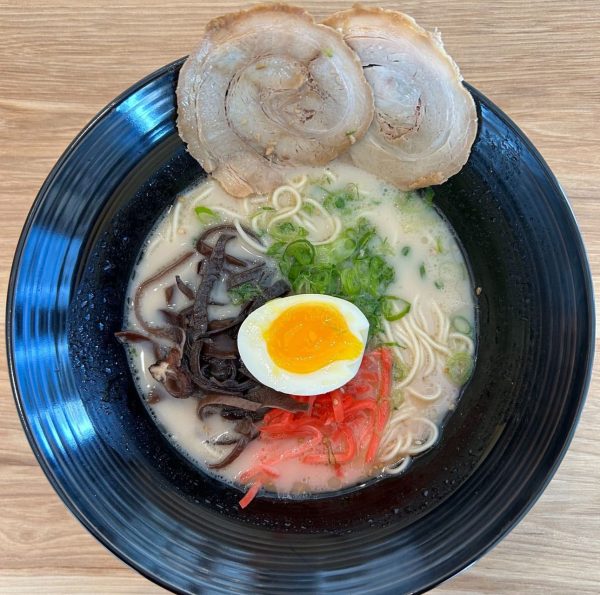 One of Chef Makos dishes is a delicious traditional Tonkotsu Ramen!