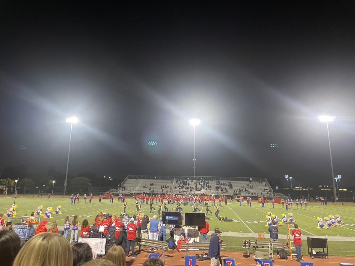 Many of the different sport and art programs filled the field to show off there talents and cheer on LAHS.