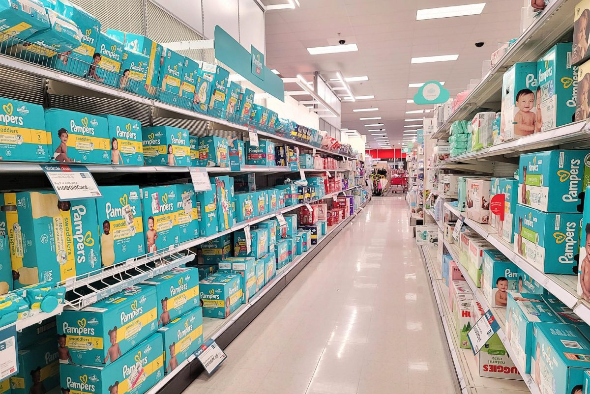 The birth place of the "she deserved the purse" trend: the baby aisles in Target.