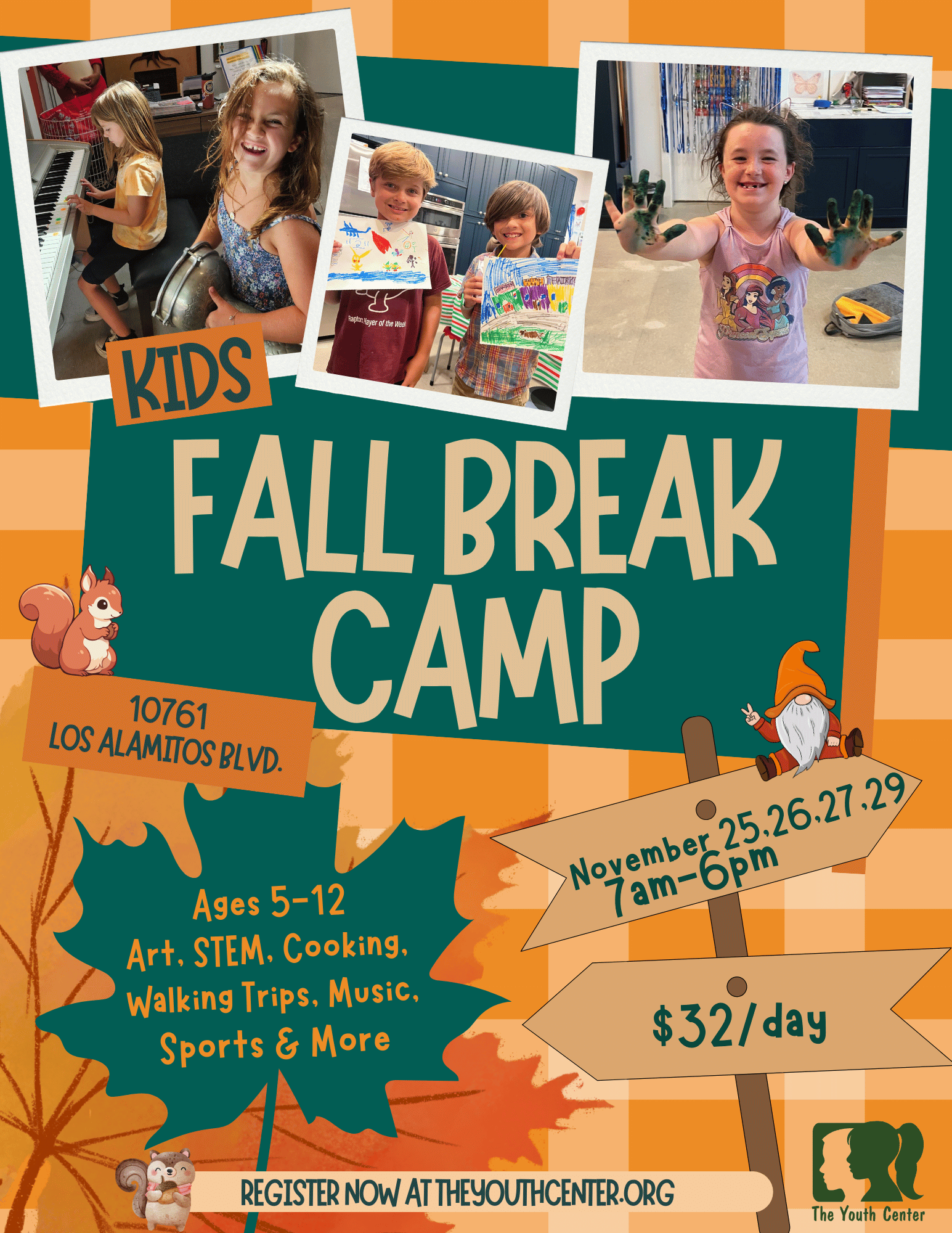 The Youth Center's fall break camp is four consecutive days (excluding Thanksgiving) of holiday fun to ring in the new season. (Photo courtesy of The Youth Center)