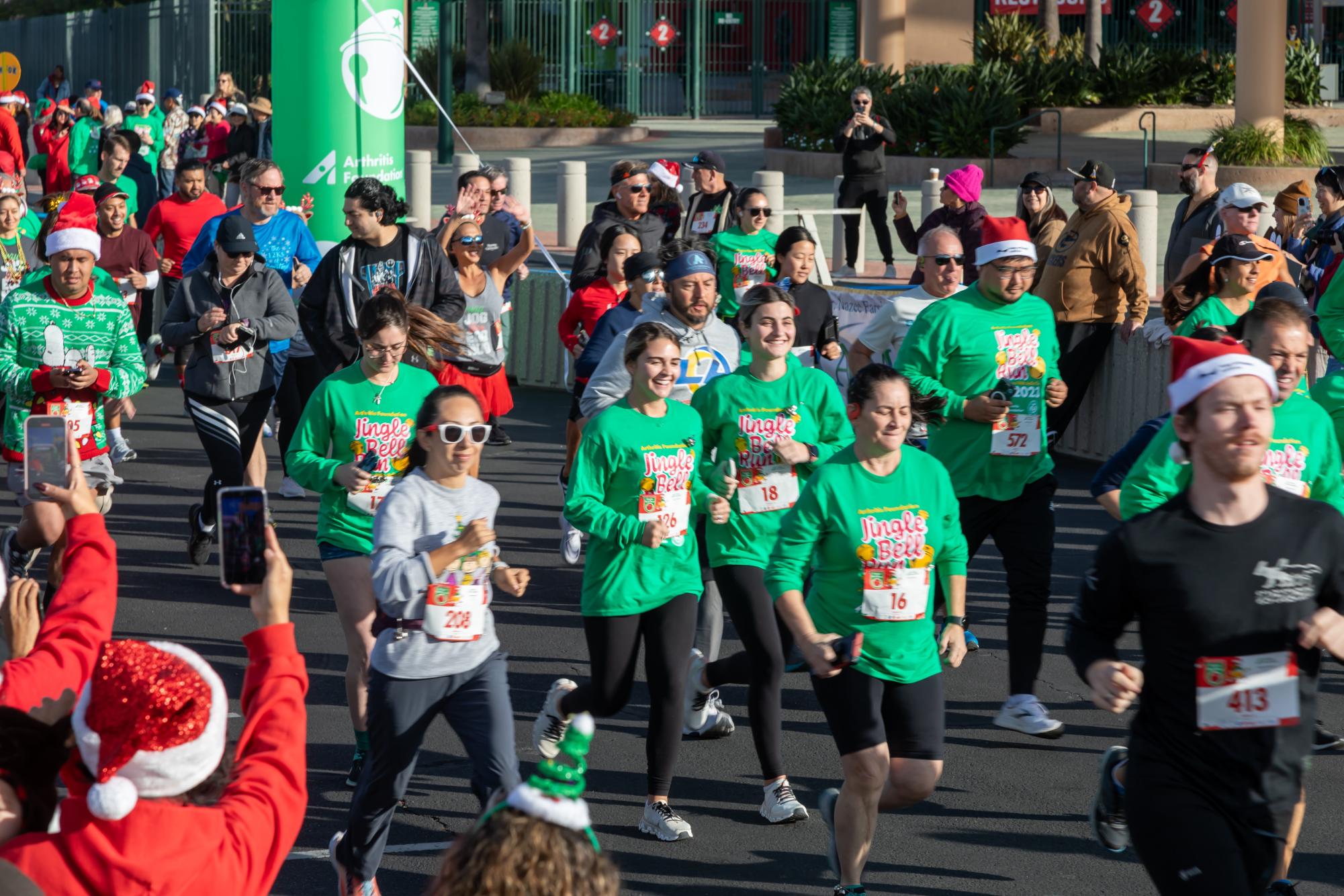 The annual Jingle Bell Run helps community members get active and partake in a fun event while also providing funding for life-changing research. (Photo courtesy of the Arthritis Foundation)