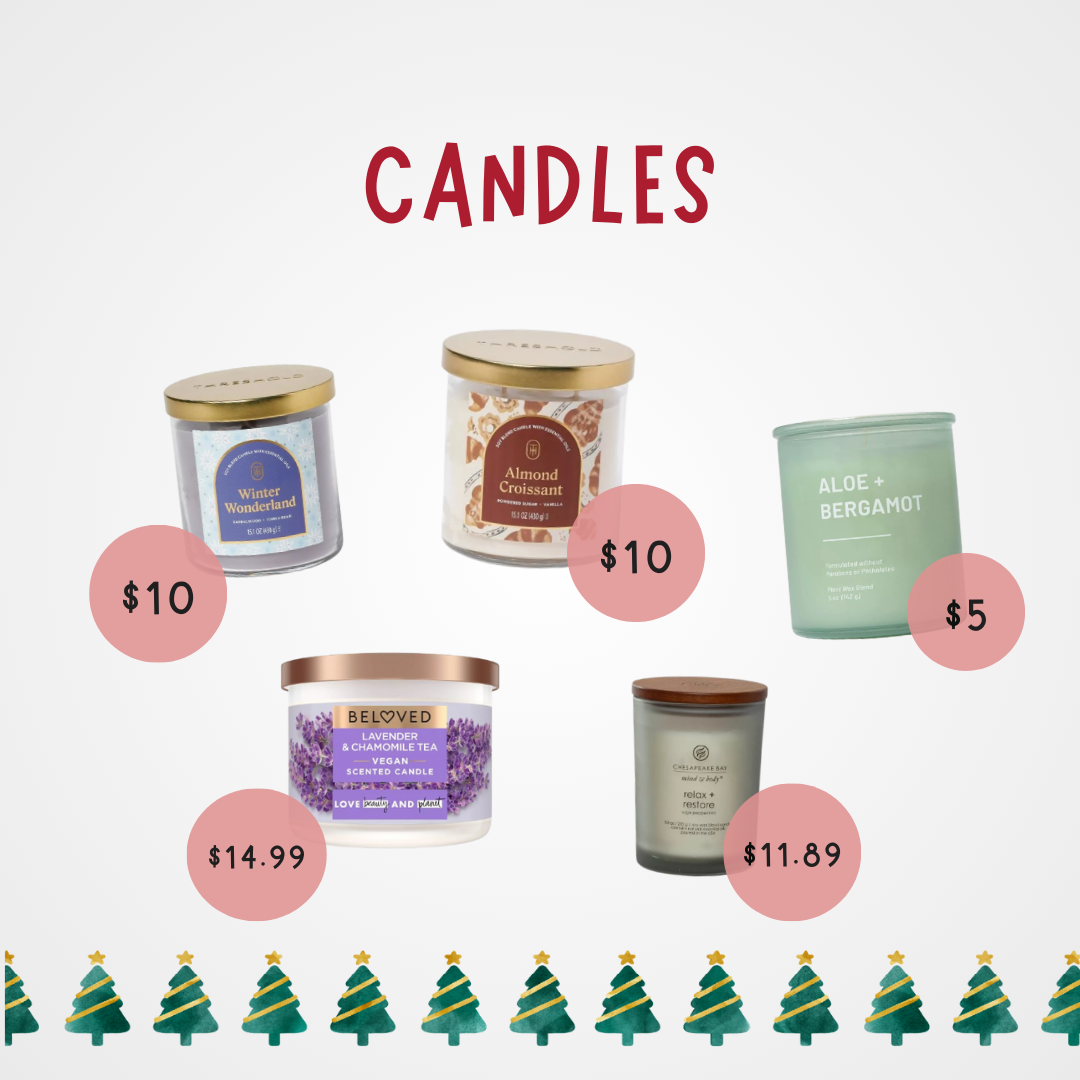 With finals coming up, give a student you know some well-deserved peace by gifting them a scented candle!