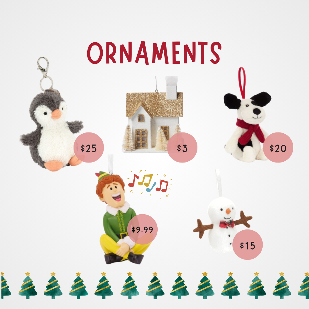 Ornaments open a lot of doors to gift selection! They allow you to personalize a gift.