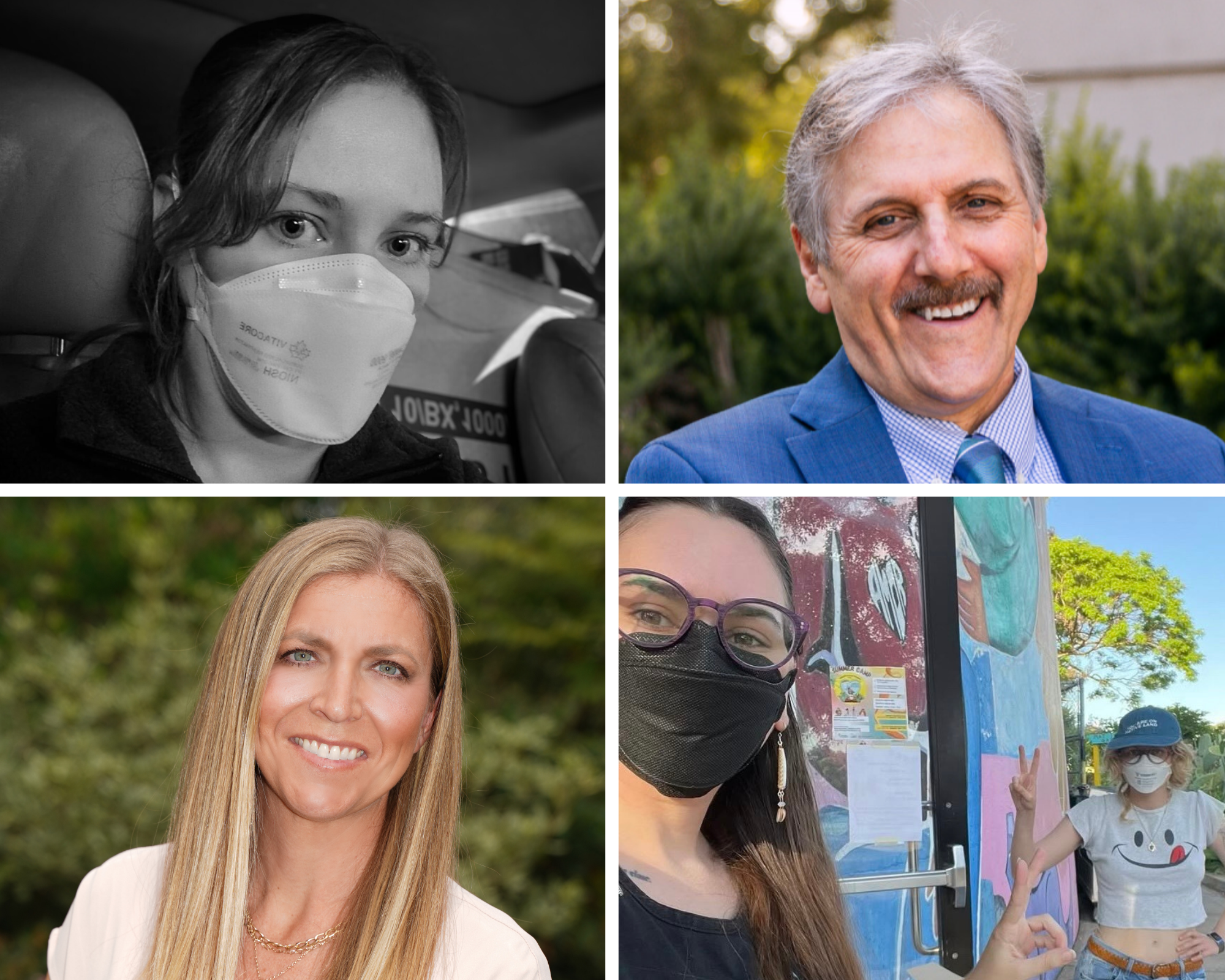 Meet these three individuals restoring L.A. air quality. (Photo courtesy of Brittany Spiller, top left; photo courtesy of Dr. Richard Corsi, top right; photo courtesy of Liesl McConchie, bottom left; photo courtesy of Siobhan, bottom right).