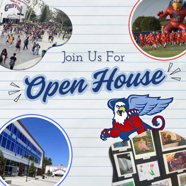 This year's Open House and Spring Showcase night will feature everything that LAHS has to offer, from electives to athletics and more. (Image made via Canva)