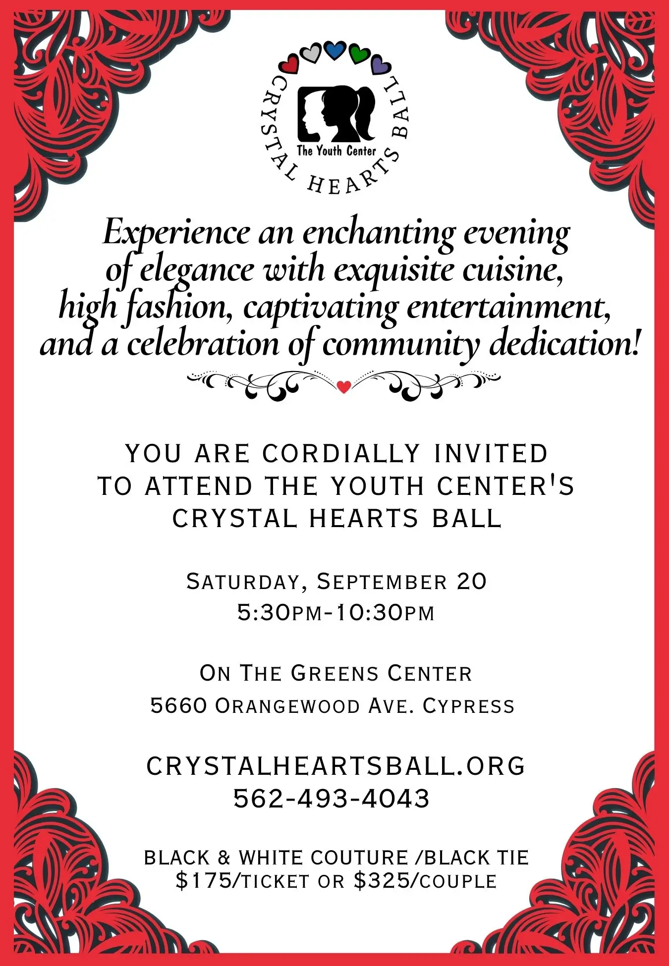 This year, the Crystal Hearts Ball will be held on Sept. 20 from 5:30 to 10:30 p.m.