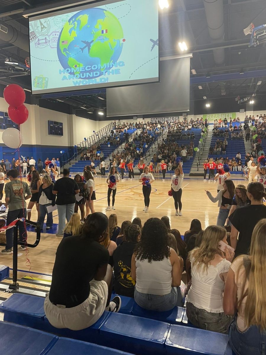 Monday's assembly was held in the new gym this year. 