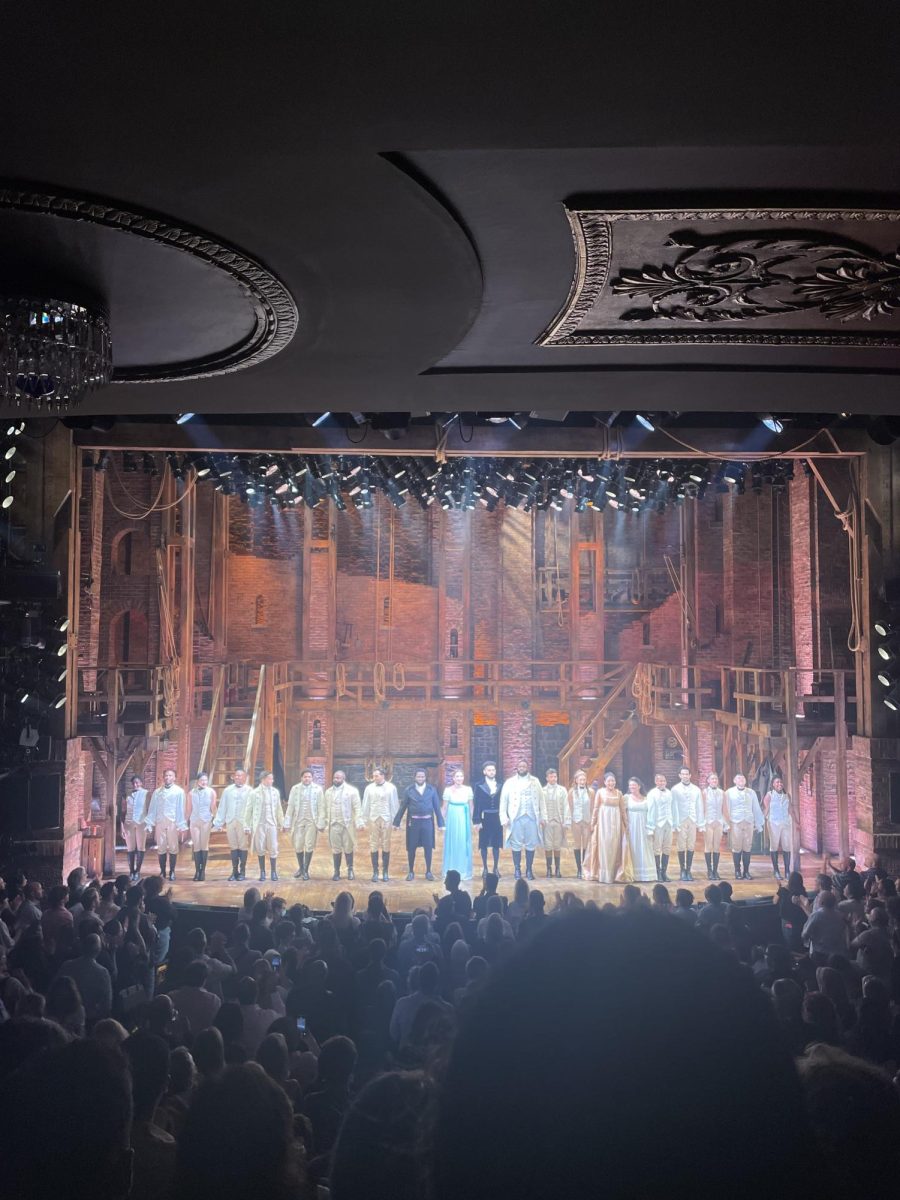 A photo of the cast of "Hamilton" from the production's summer tour in 2024. (Photo courtesy of Sonnet Perkins)