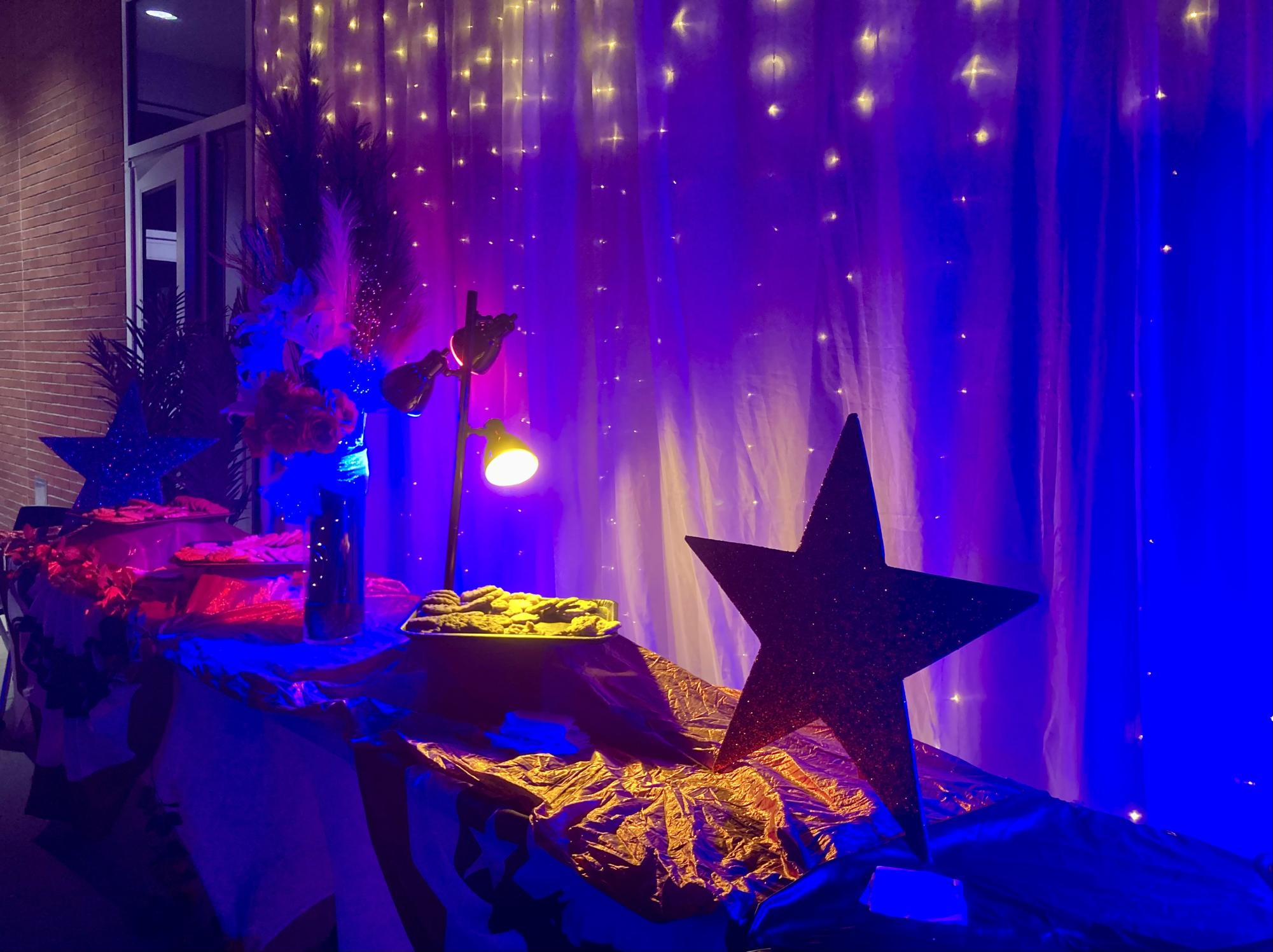 The Homecoming dance theme included stars and bright lights.