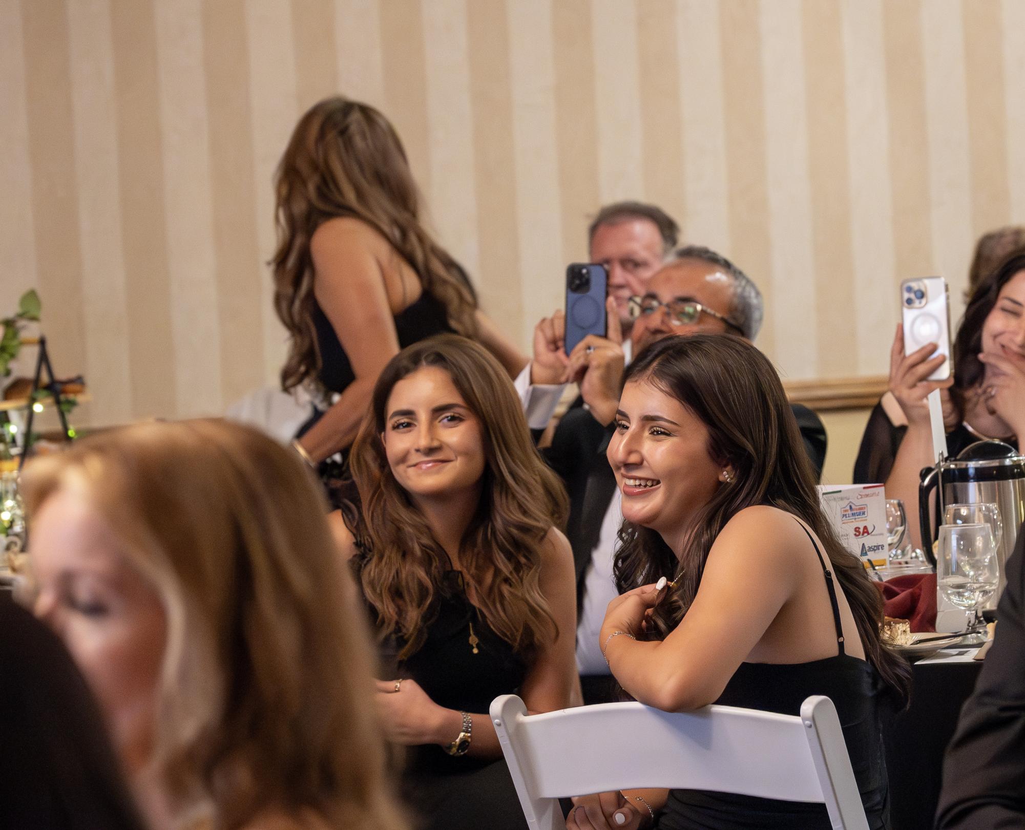 Yara and Sarah Saadeh received the Crystal Hearts Youth award. (Photo courtesy of Tim De Shazer)

