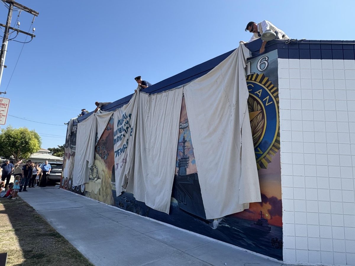 Cespedes and Legion members lifted the canvas from the roof.