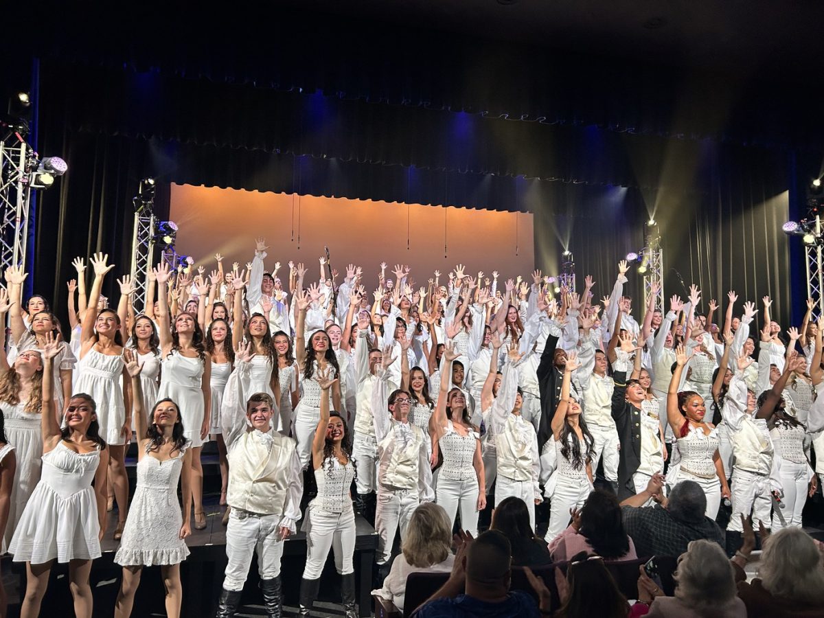 The LAHS choir program captivated audiences with performances of beloved Broadway songs from productions like "Hamilton", "Dear Evan Hansen", "Hair" and more. (Photo courtesy of the LAHS weekly newsletter)