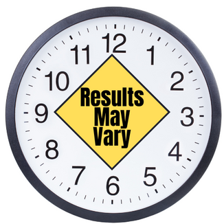 'Results May Vary' 30 Shows in 60 Minutes logo