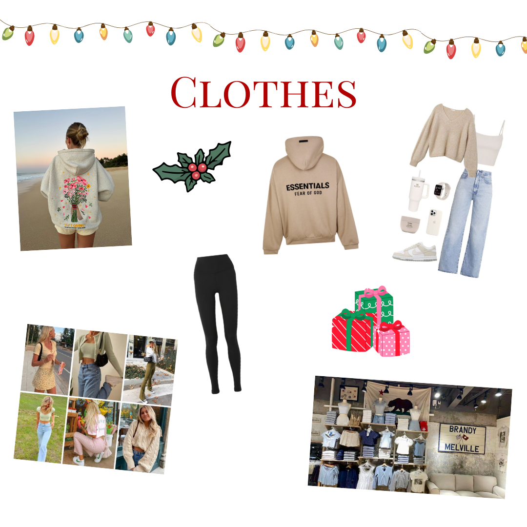 Popular clothing that students are wearing to school right now.