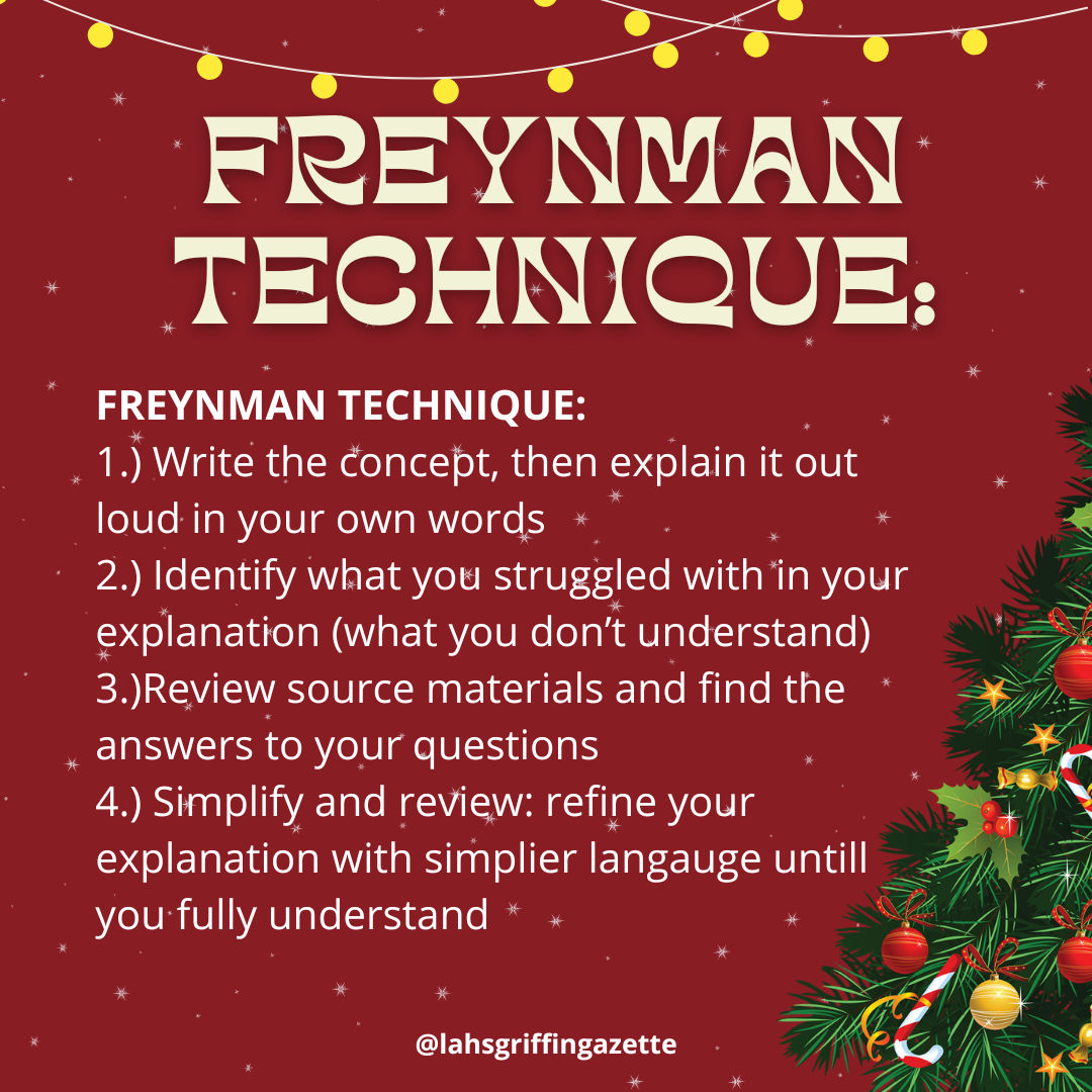 The "Freynman Technique" for studying. 