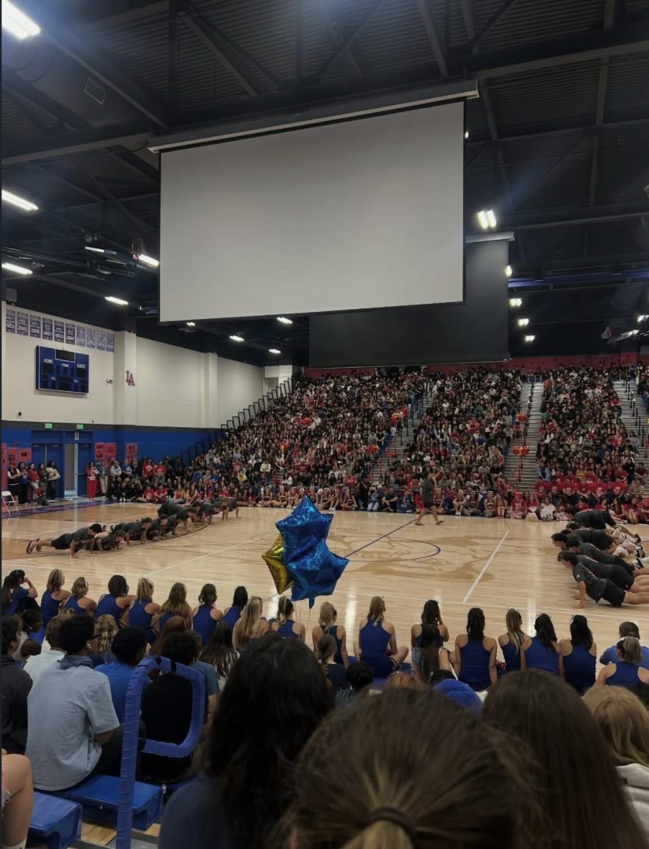 The Friday assembly gathered all students in The Griffin Center to celebrate with games and activities.